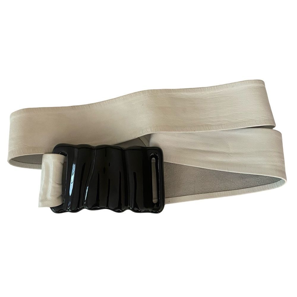 Vintage Shena Creations Leather Belt with Black Buckle